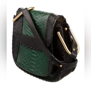 Chloe Hudson green python crossbody bag